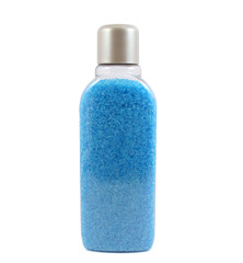 blue bath salt isolated on white