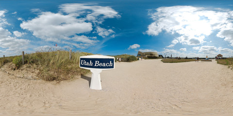 Le panneau de la plage d'Utah Beach  -  Basse Normandie