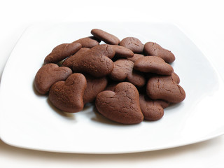 cuori di biscotti e cioccolato