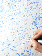 Maths homework concept / Mathematik Hausaufgabe Konzept