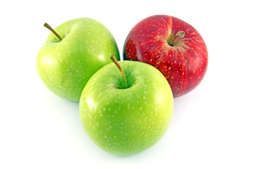 Red and green apples