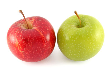 Red and green apples