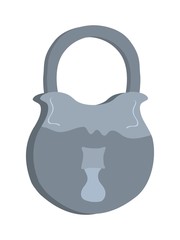 Old lock. Vector