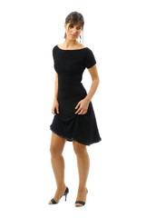 jeune femme en robe noire 5