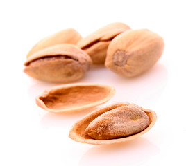 pistachios nuts isolated on white