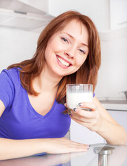 girl with milk