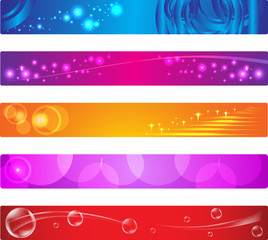 Vector set of colorful banners.