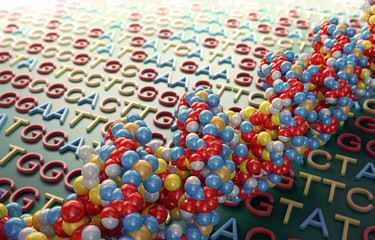 DNA sequencing concept illustration