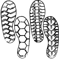 Shoe prints
