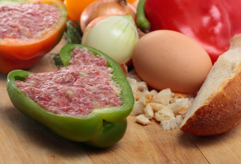 Paprikaschoten mit Hackfleisch