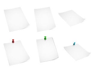 Paper and push pins