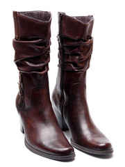 Leather boots