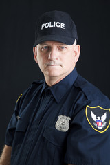 Obraz premium Stern Policeman Portrait