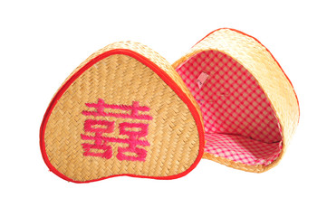 Straw Container With Chinese Character, Double happiness,