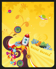 nave espacial en vector © ighost