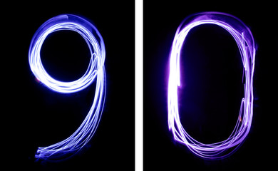 letters painted with light