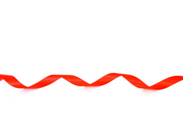 curly red ribbon