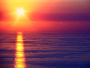 Fototapeta na wymiar Seascape sunset