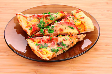 Tasty Italian pizza  on the table