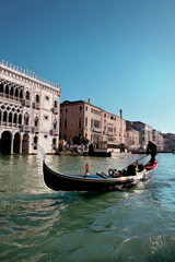 Fototapeta na wymiar Venedig Gondoliere