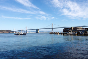 Fototapeta na wymiar San Francisco Bay Bridge