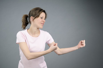 girl working to burn calories