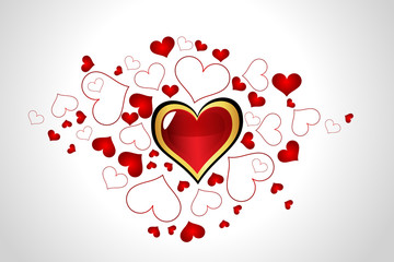 Abctract Valentine little heart illustration