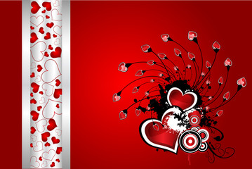 Beautiful floral Valentine´s day vector