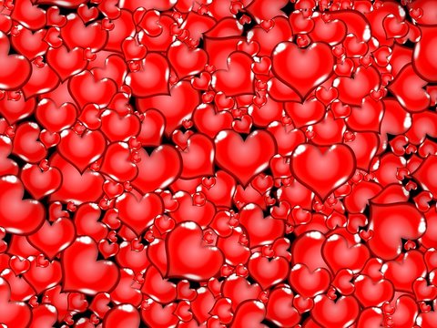 red love hearts background