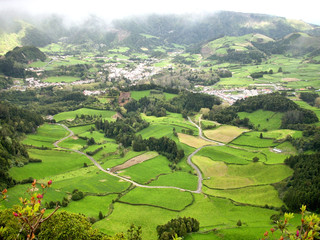 Viewpoint over Furnas in S. Miguel island - Azores