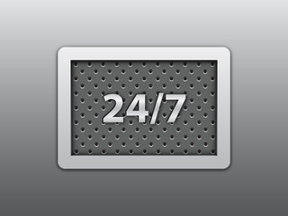 Twenty four hour service sign