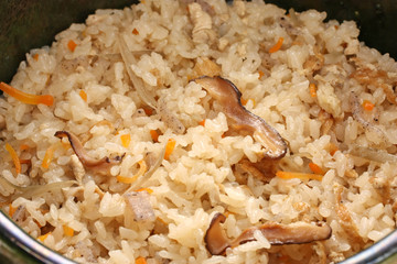 takikomi gohan , japanese mixed rice