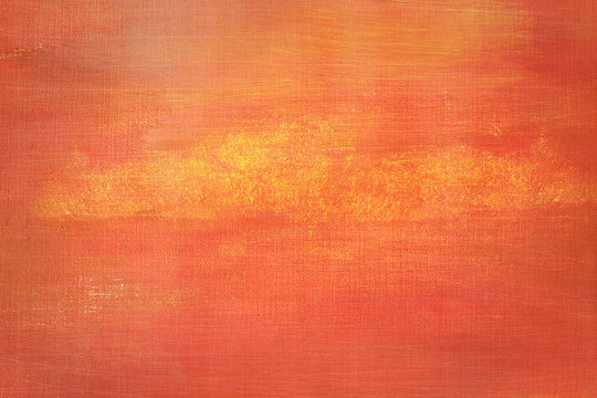 Orange background of acryllic painted texture