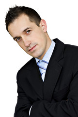 Young business man isolated on white background
