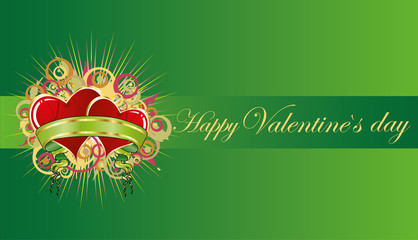 Happy Valentine's day postcard