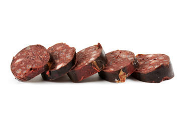 Blood sausage cut into slices