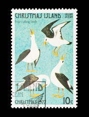 Christmas Island stamp fourth day of Christmas