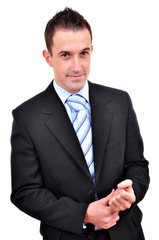 Young business man isolated on white background