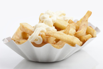 Pommes Frites mit  Mayonnaise