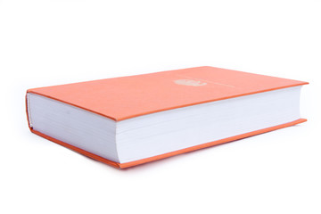 Blank book cover orange