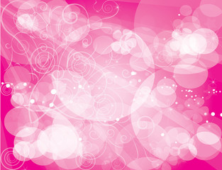 Abstract pink floral background . vector layered.