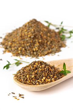 Zaatar. Mix of herbs, sesame seeds and salt.