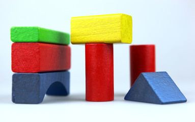 Wooden building blocks