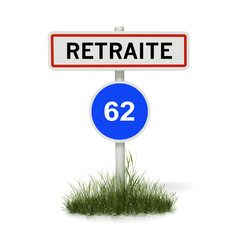 panneau retraite 62 ans