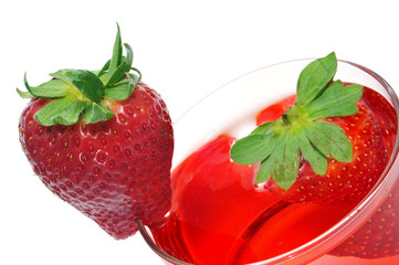 cocktail with strawberry