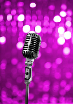 Retro microphone live on stage