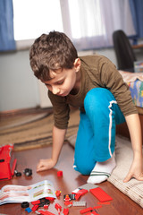 Boy playing with toys