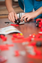 Boy playing with toys