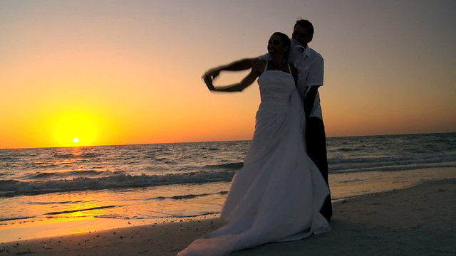 Sunset Wedding Dancing
