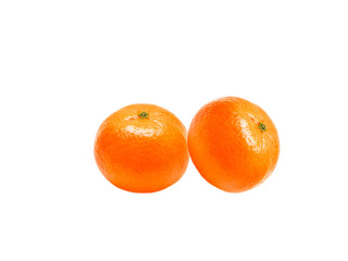 Mandarins isolated on white background